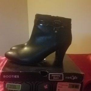 East 5th black booties
